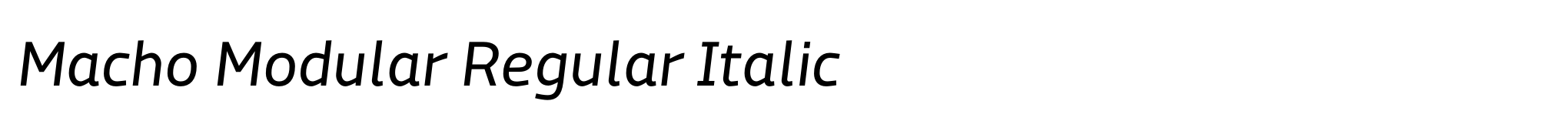 Macho Modular Regular Italic image